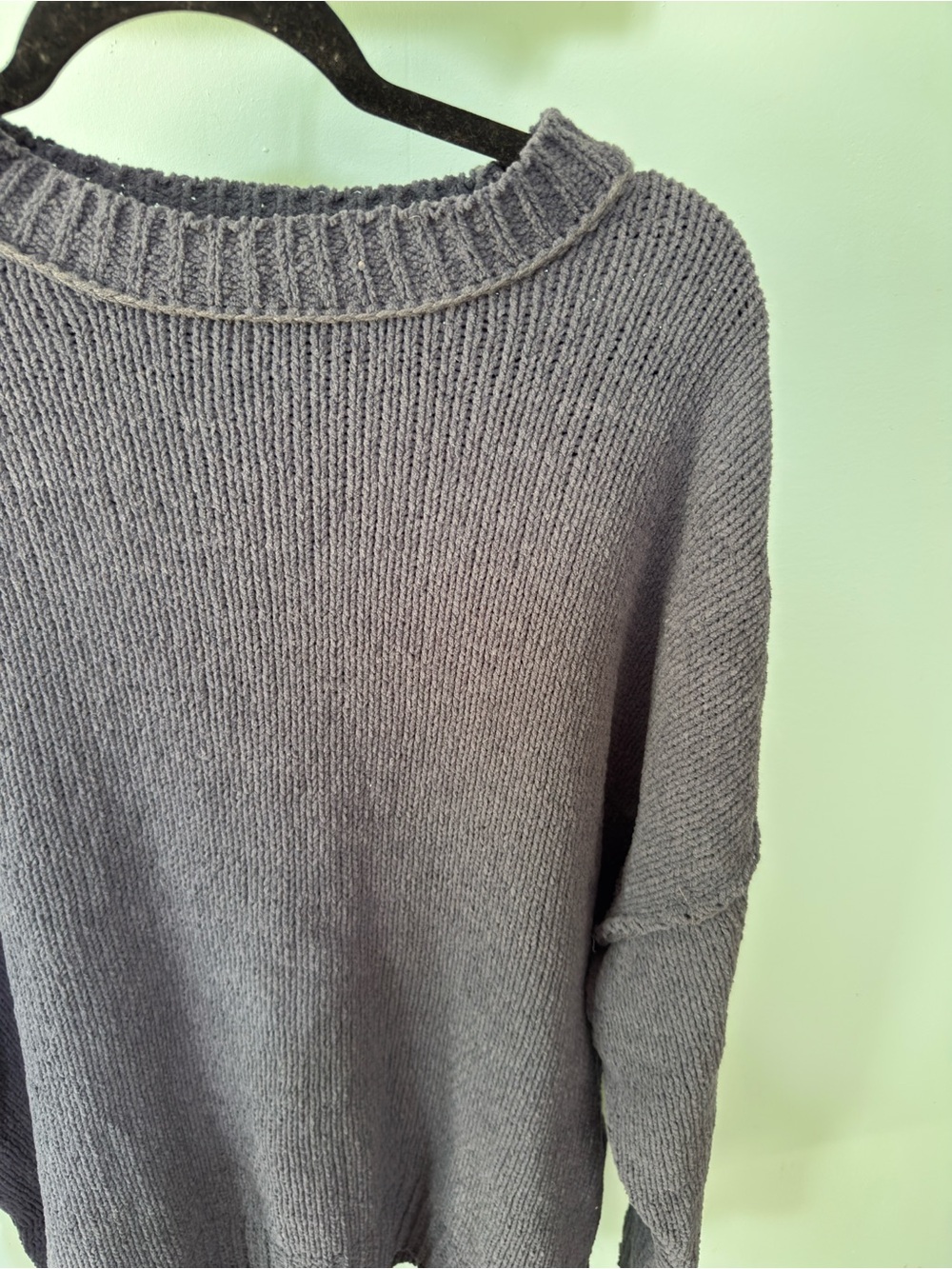 Terra & Sky Classic Crewneck Women's Sweater in Slate Gray Size 1X - Picture 3 of 10
